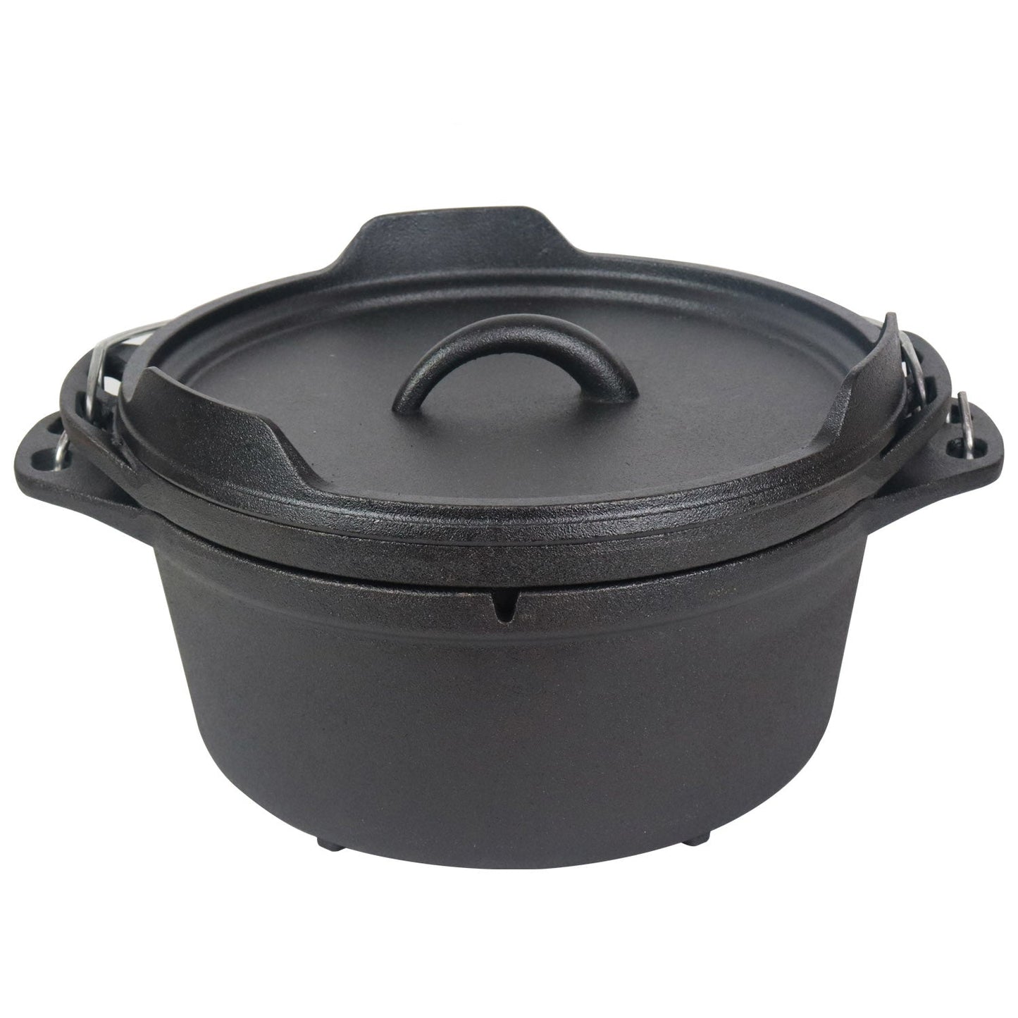 Bon Voyage 3 Piece Pre-Seasoned Heavy Duty Cast Iron Dutch Oven Potjie Pot Set