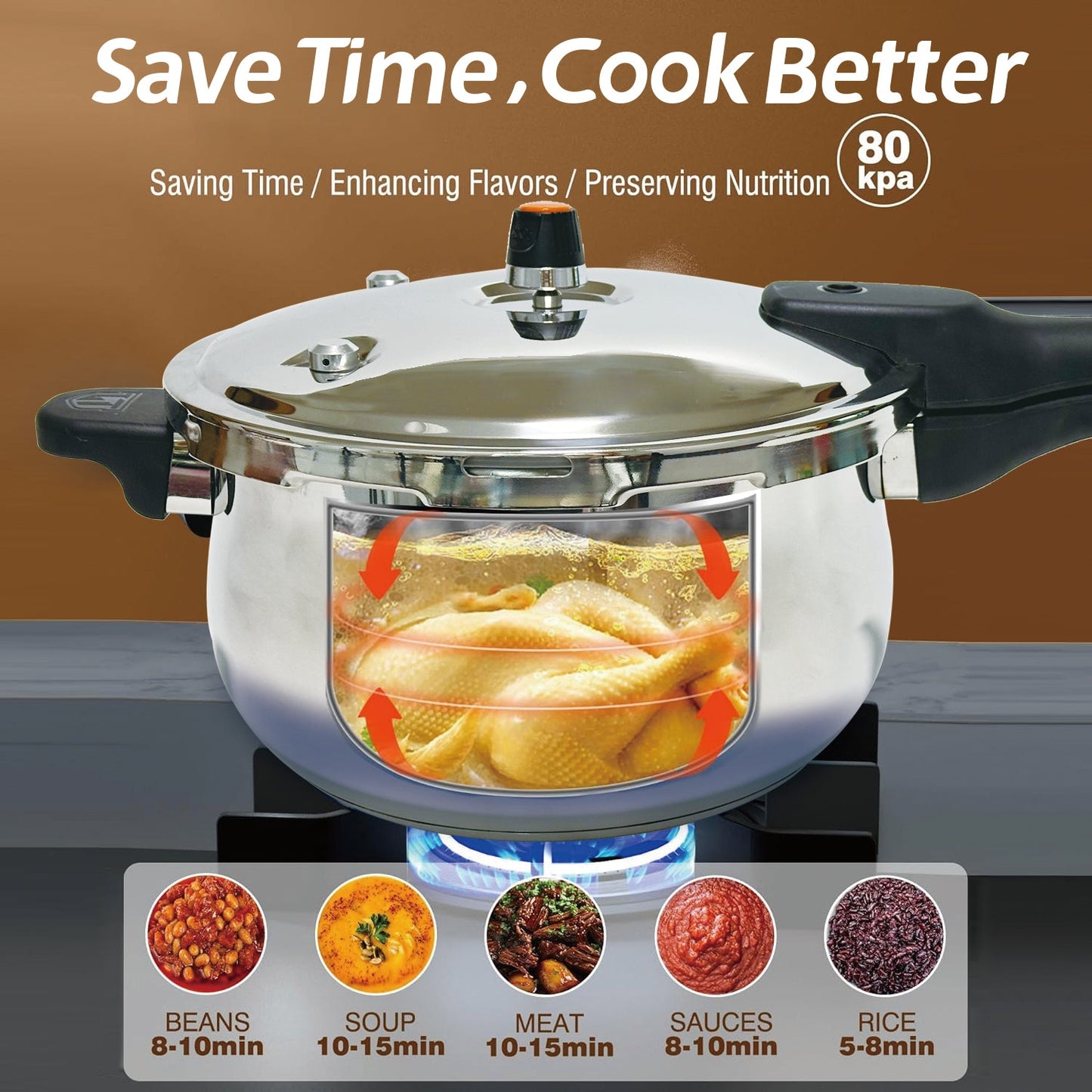 Bon Voyage Stainless Steel Pressure Cooker