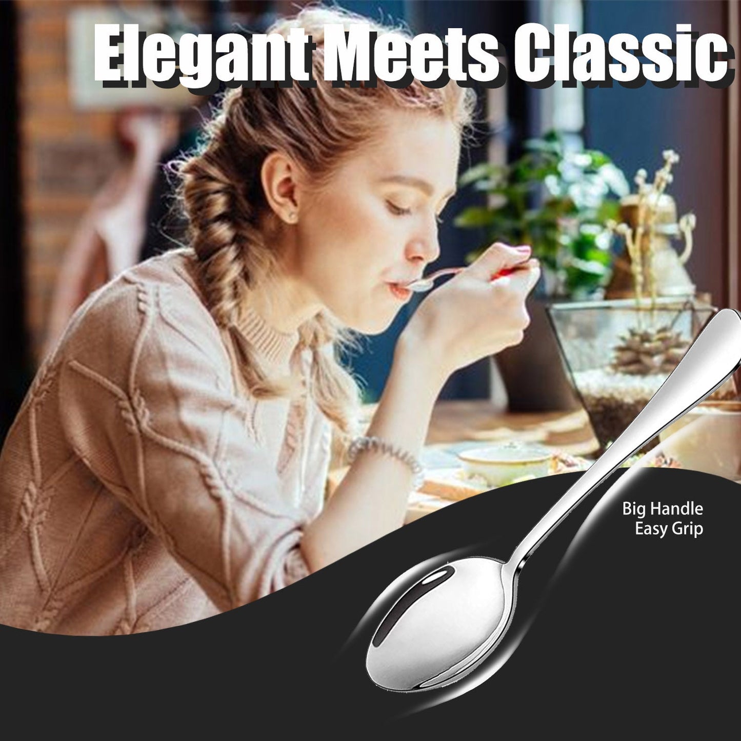 24 Piece Stainless Steel Black Gift Box Cutlery Set