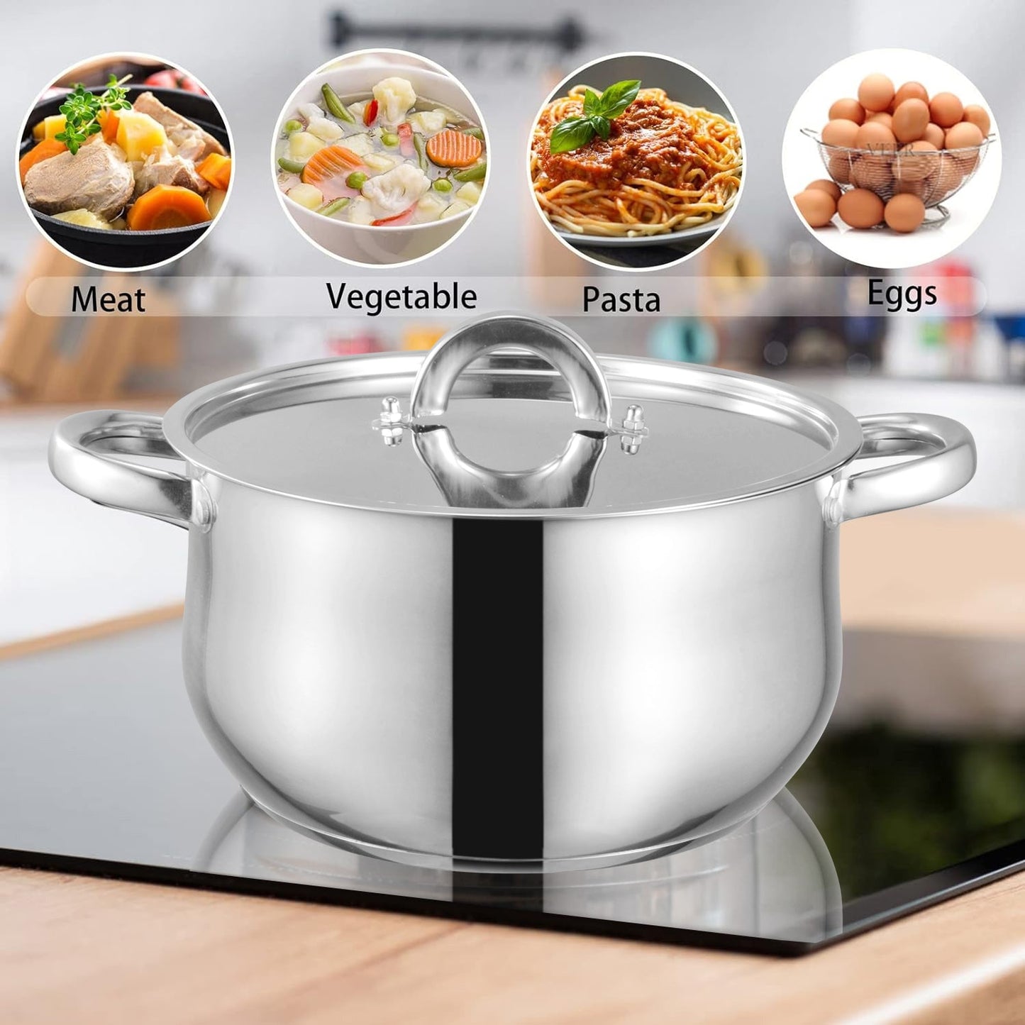 Bon Voyage Silver 11 Piece Stainless Pots Set