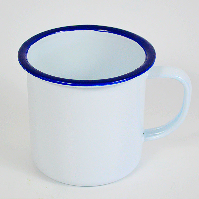 Dove Enamel 8cm Mug Premier Quality Blue Outer Black Inner