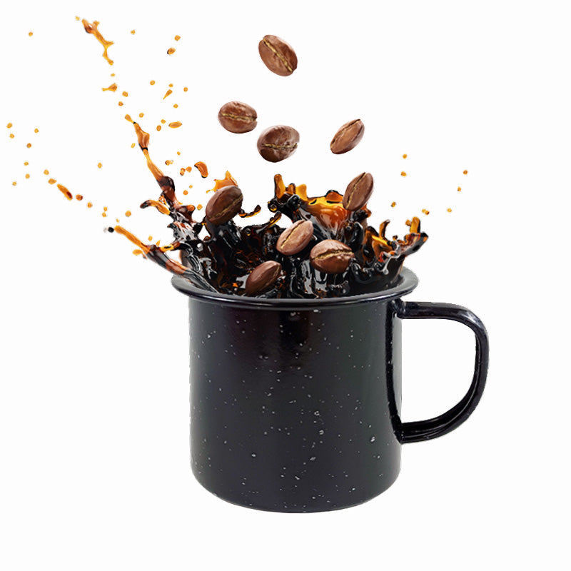 Dove Enamel 8cm Mug Premier Quality Black Outer White Inner