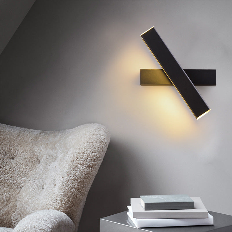 Black Rotatable Bedside Wall Lamp