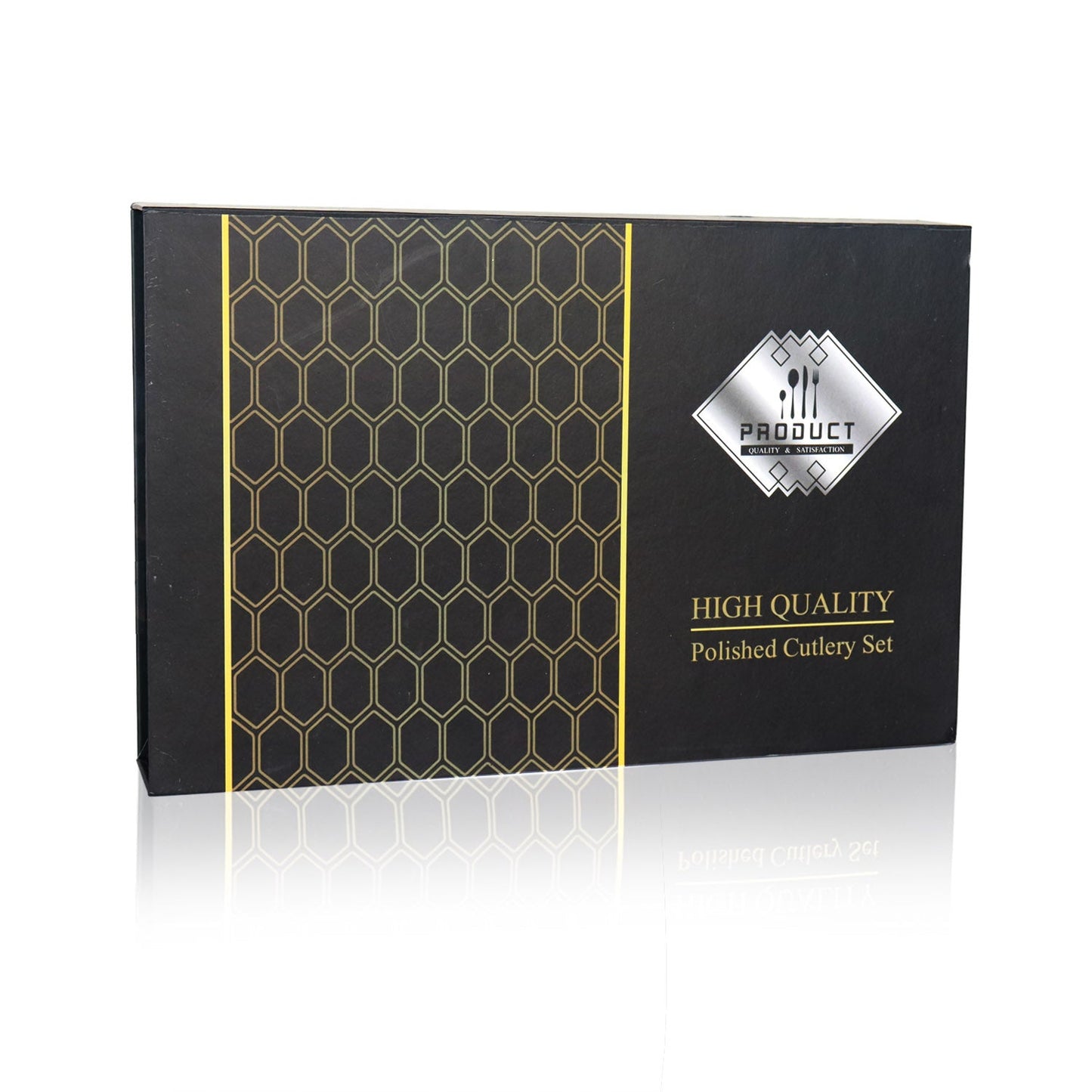 24 Piece Stainless Steel Black Gift Box Cutlery Set