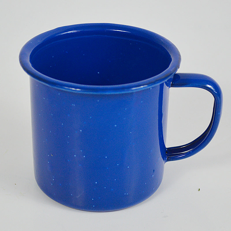 Dove Enamel 8cm Mug Premier Quality Blue Outer Black Inner