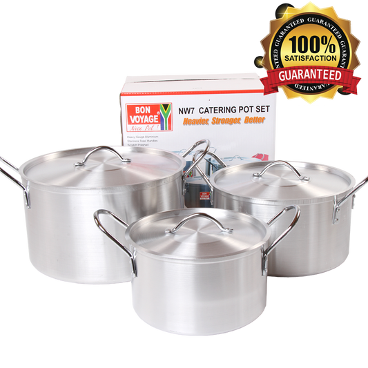 Bon Voyage Heavy Duty Catering Pots Stew Pan Stockpot Set NC3
