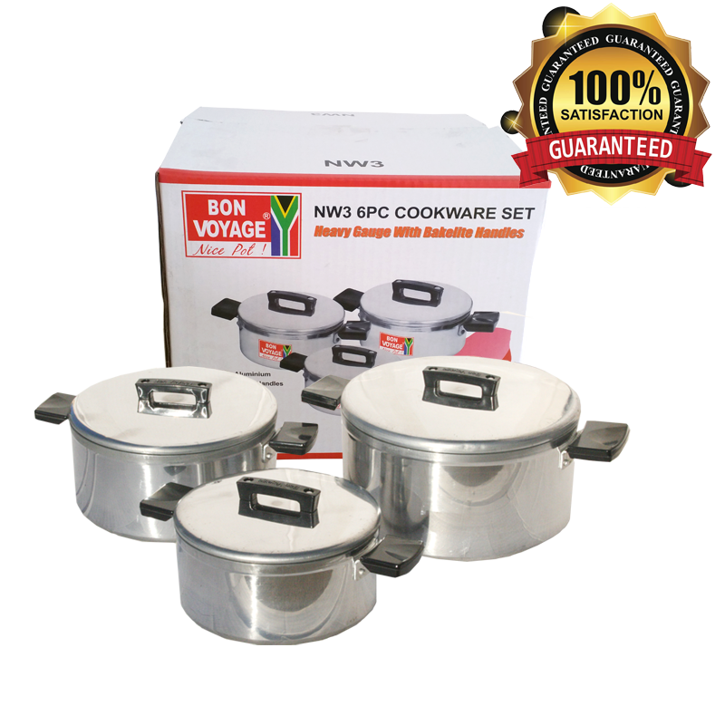 Bon Voyage 6 Piece Pots Set with Bakelite Handles