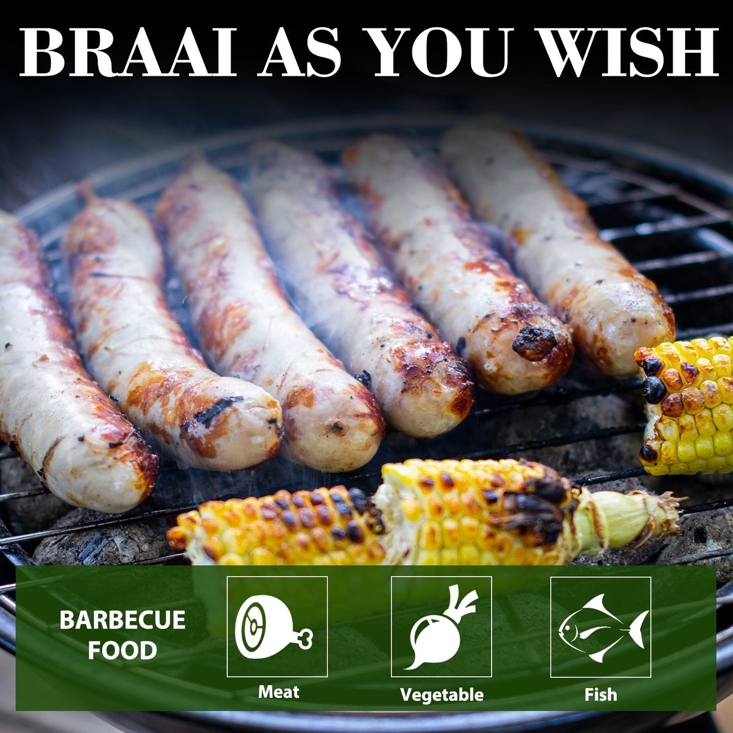 Kettle Braai 18inch (47cm) Medium Portable