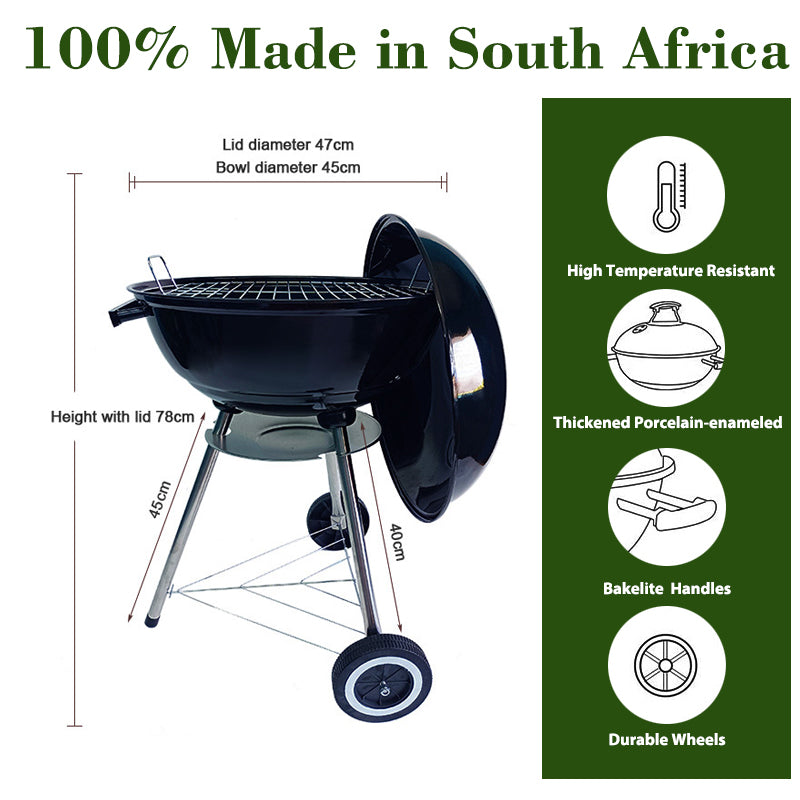 Kettle Braai 18inch (47cm) Medium Portable