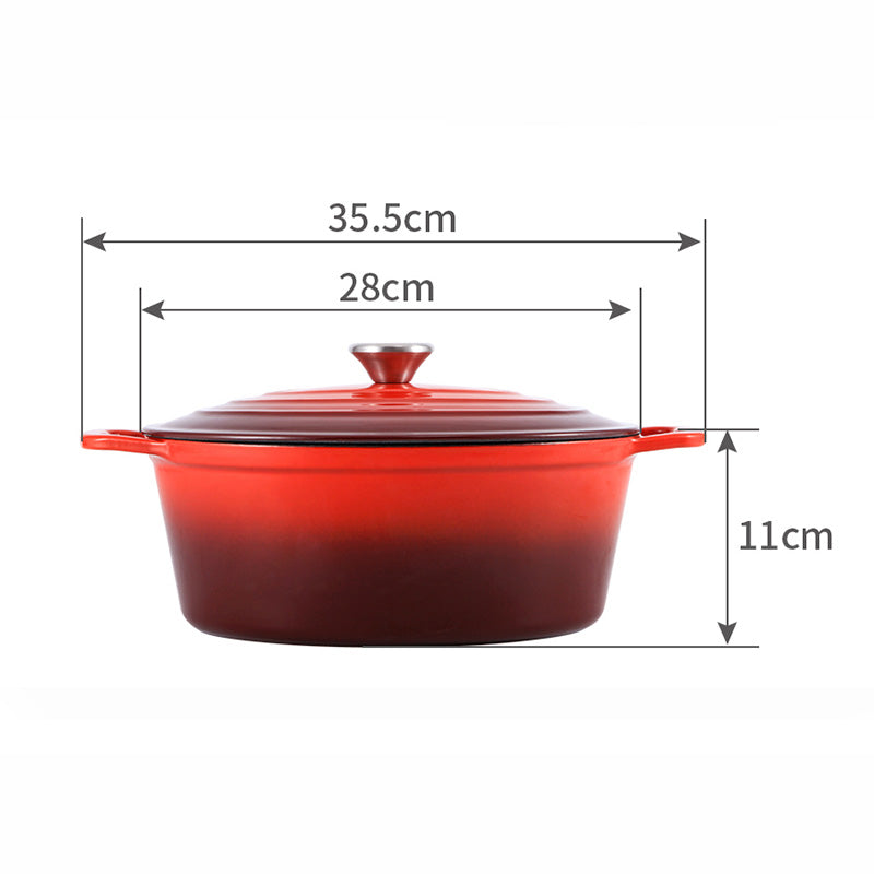 BV Cast Iron Oval Casserole Pot 28cm