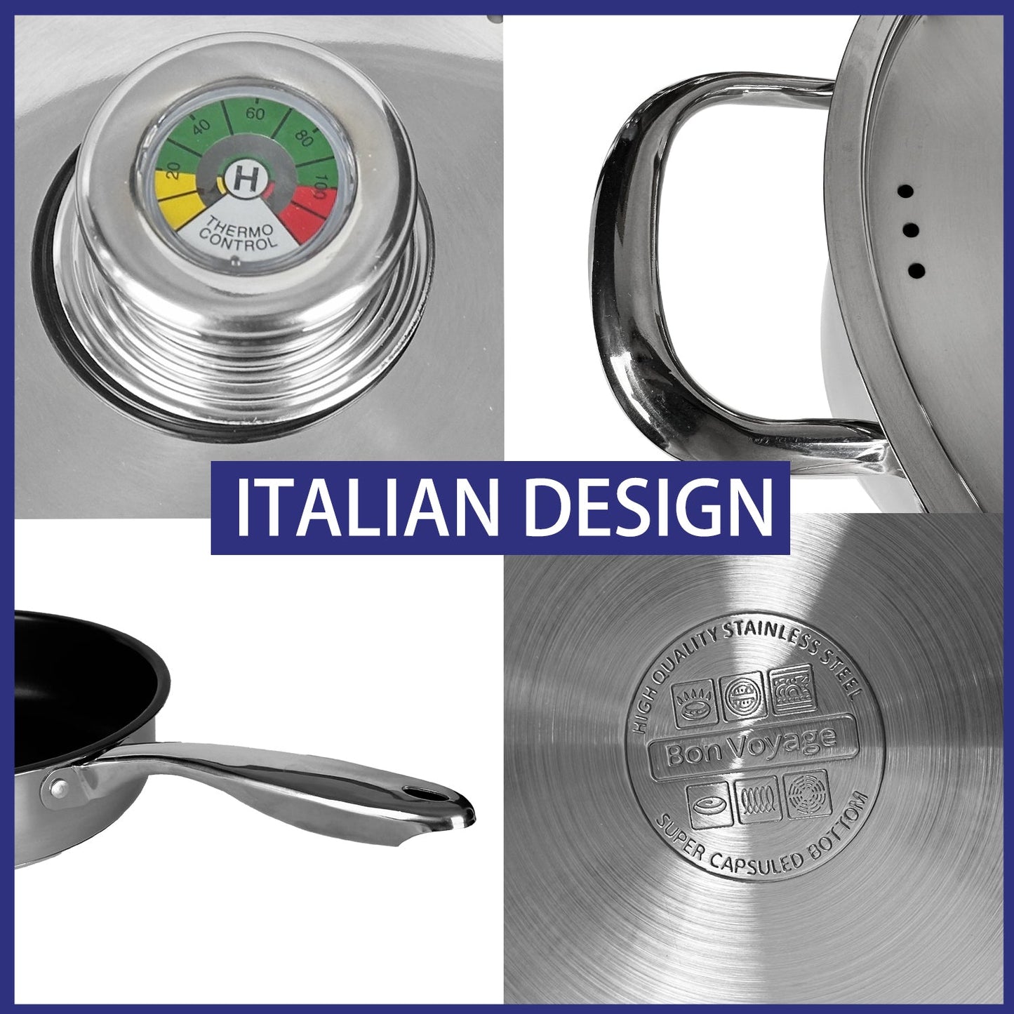 Bon Voyage Diamond 28 Piece Stainless Pots Set