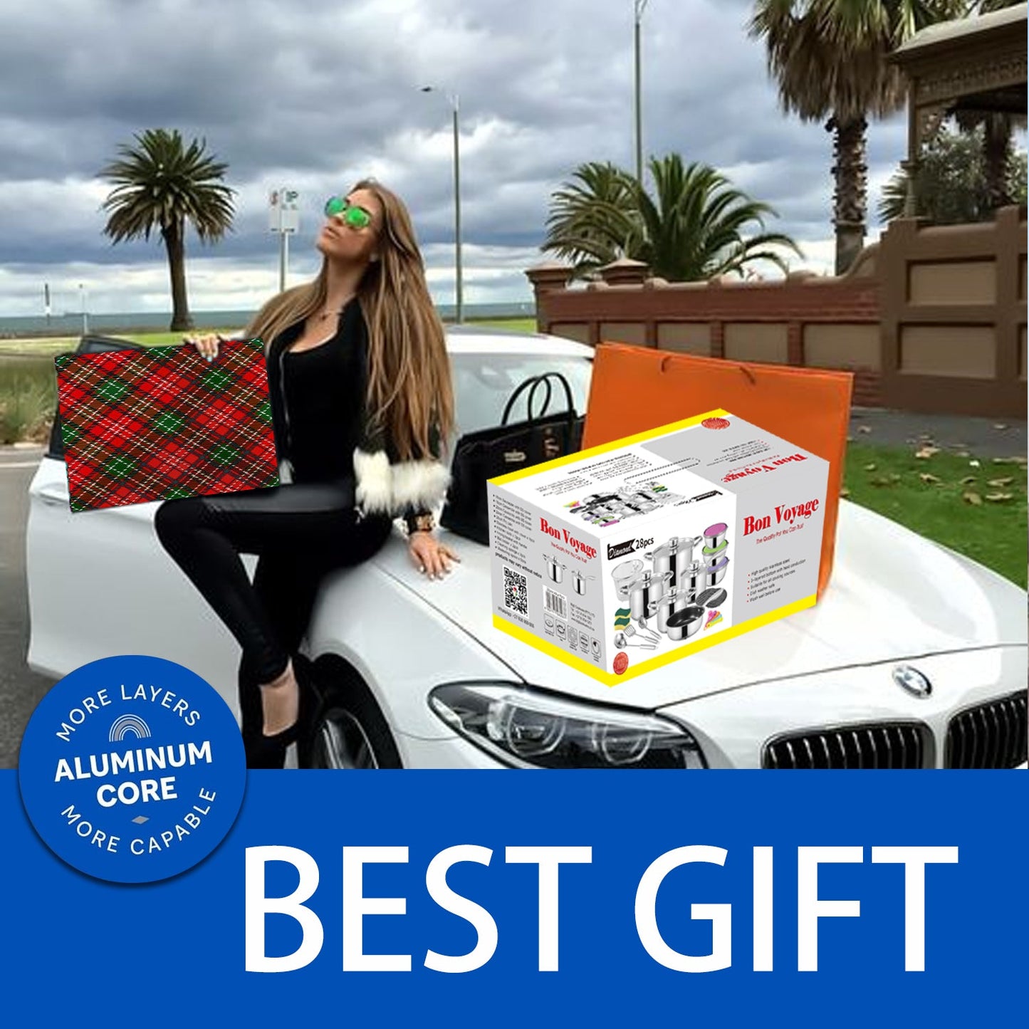 Bon Voyage Diamond 28 Piece Stainless Pots Set