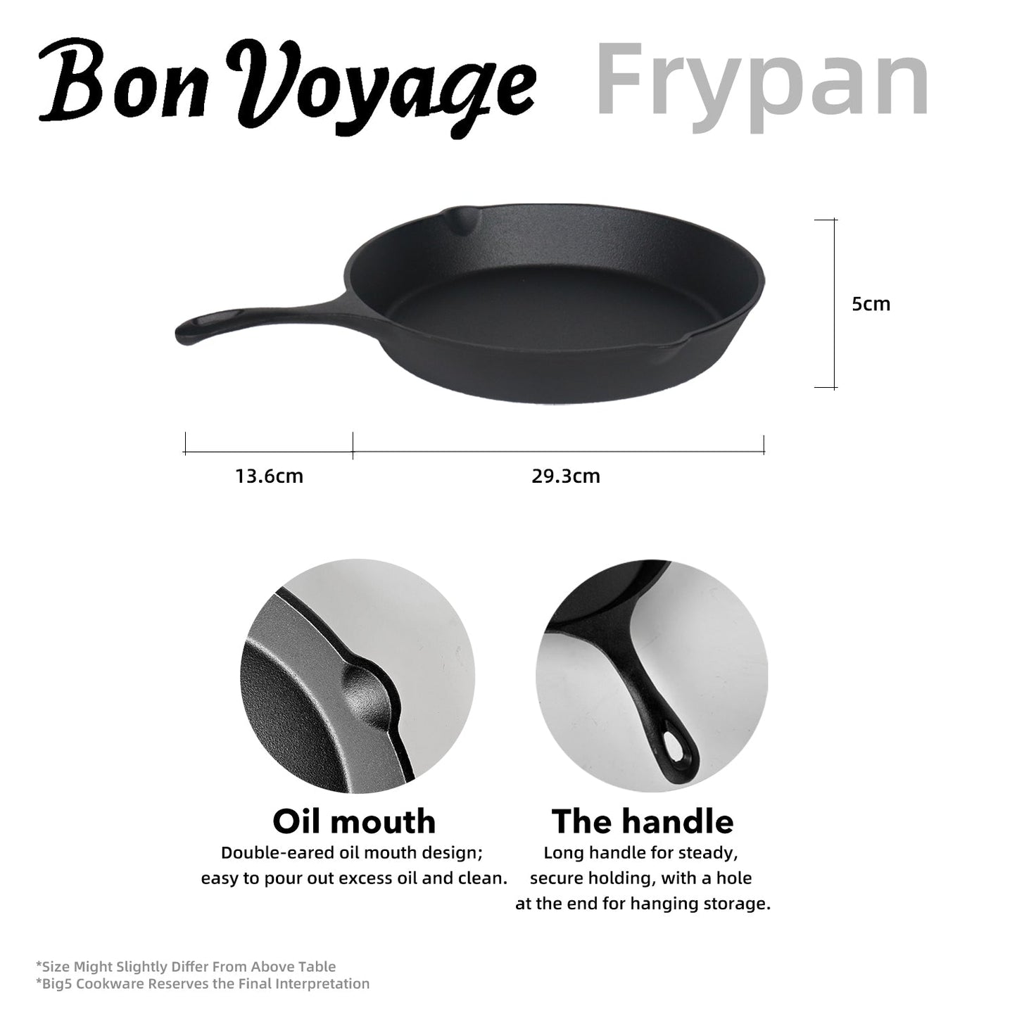 Bon Voyage 7 Piece Pre-Seasoned Heavy Duty Cast Iron Camping Set