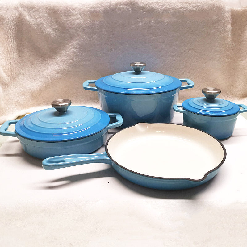 La Cocina Cast Iron 7pc Cookware Set (one set 7pc only)