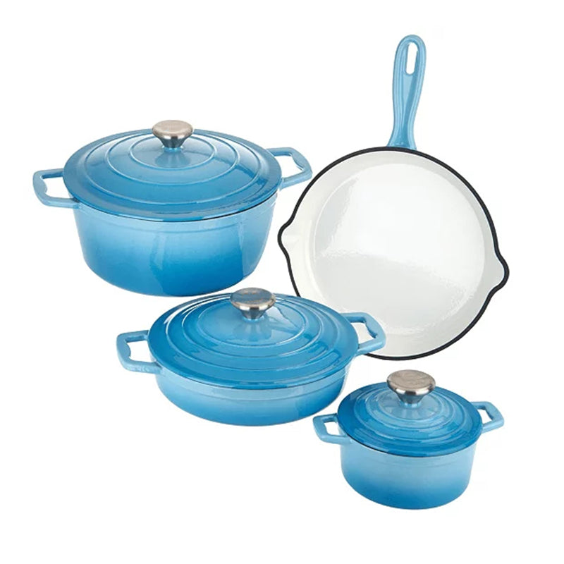 La Cocina Cast Iron 7pc Cookware Set (one set 7pc only)