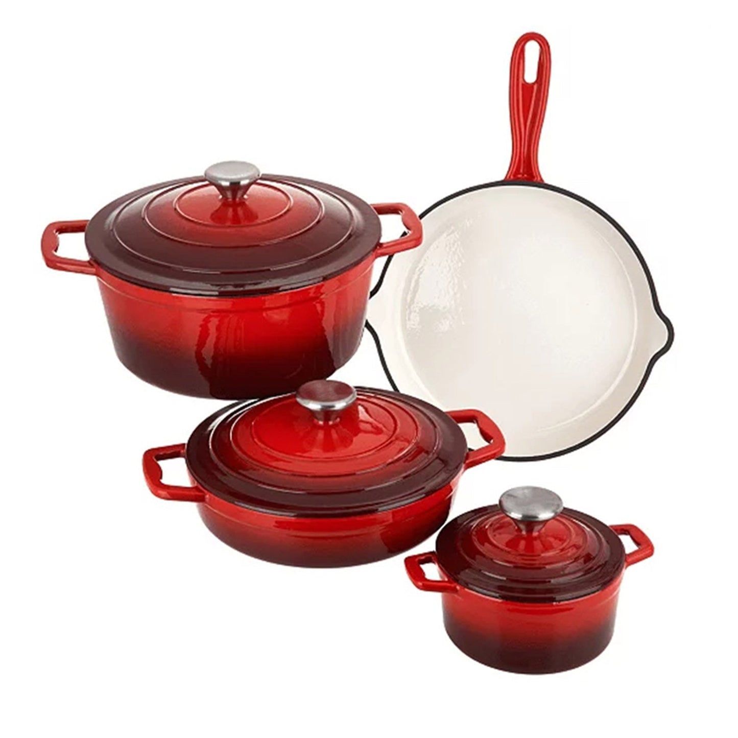 La Cocina Cast Iron 7pc Cookware Set (one set 7pc only)