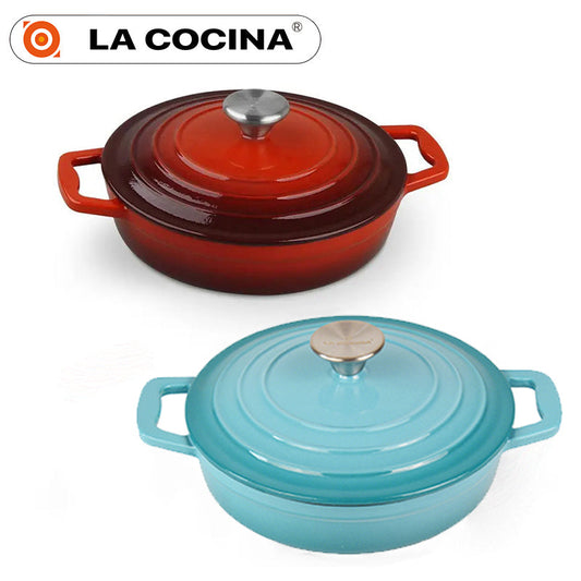 La Cocina Cast Iron Shallow Casserole 22cm 1.9L (one pot only)
