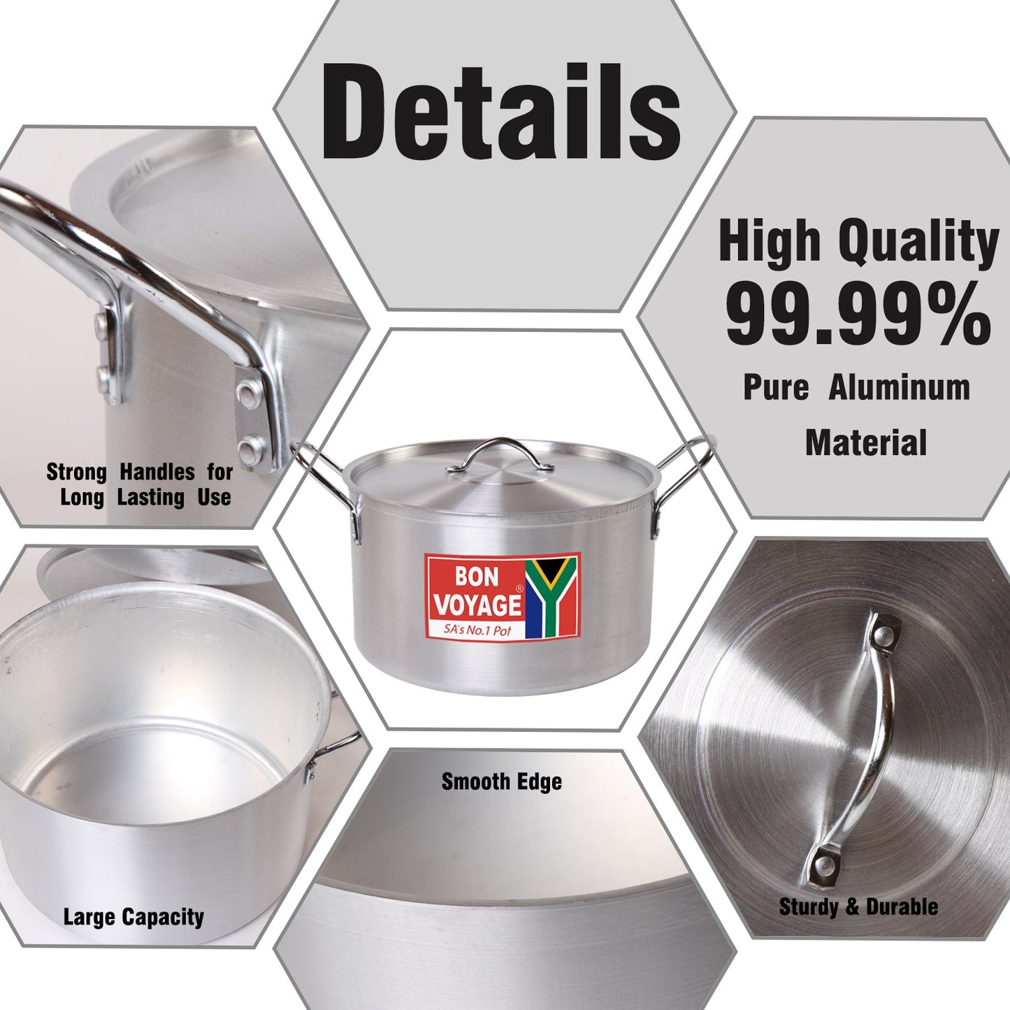 Bon Voyage Heavy Duty Catering Pots Stew Pan Stockpot Set NC3