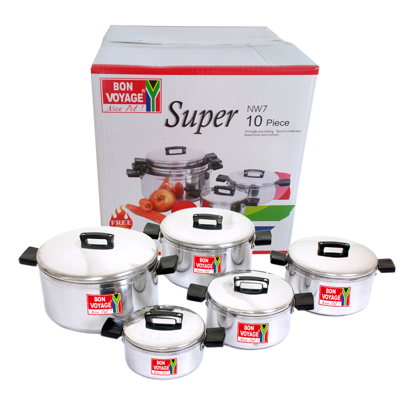 Bon Voyage 10 Piece Pots Set with Bakelite Handles