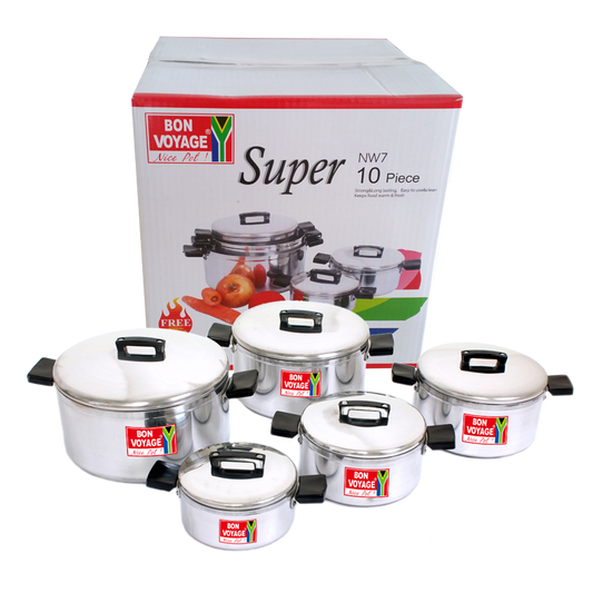 Bon Voyage 10 Piece Pots Set with Bakelite Handles