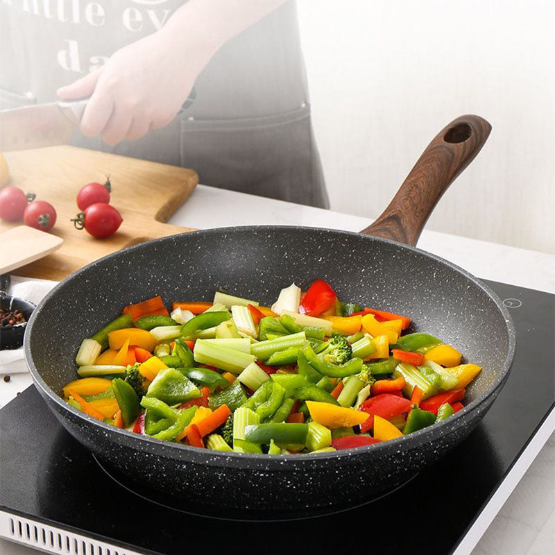 Big5 Greenis Non-Stick Aluminium Frypan Skillet with Marble Coating & Durable Bakelite Handle