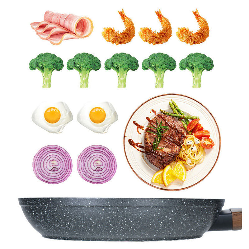 Big5 Greenis Non-Stick Aluminium Frypan Skillet with Marble Coating & Durable Bakelite Handle