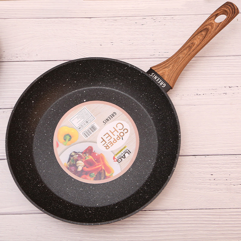 Big5 Greenis Non-Stick Aluminium Frypan Skillet with Marble Coating & Durable Bakelite Handle