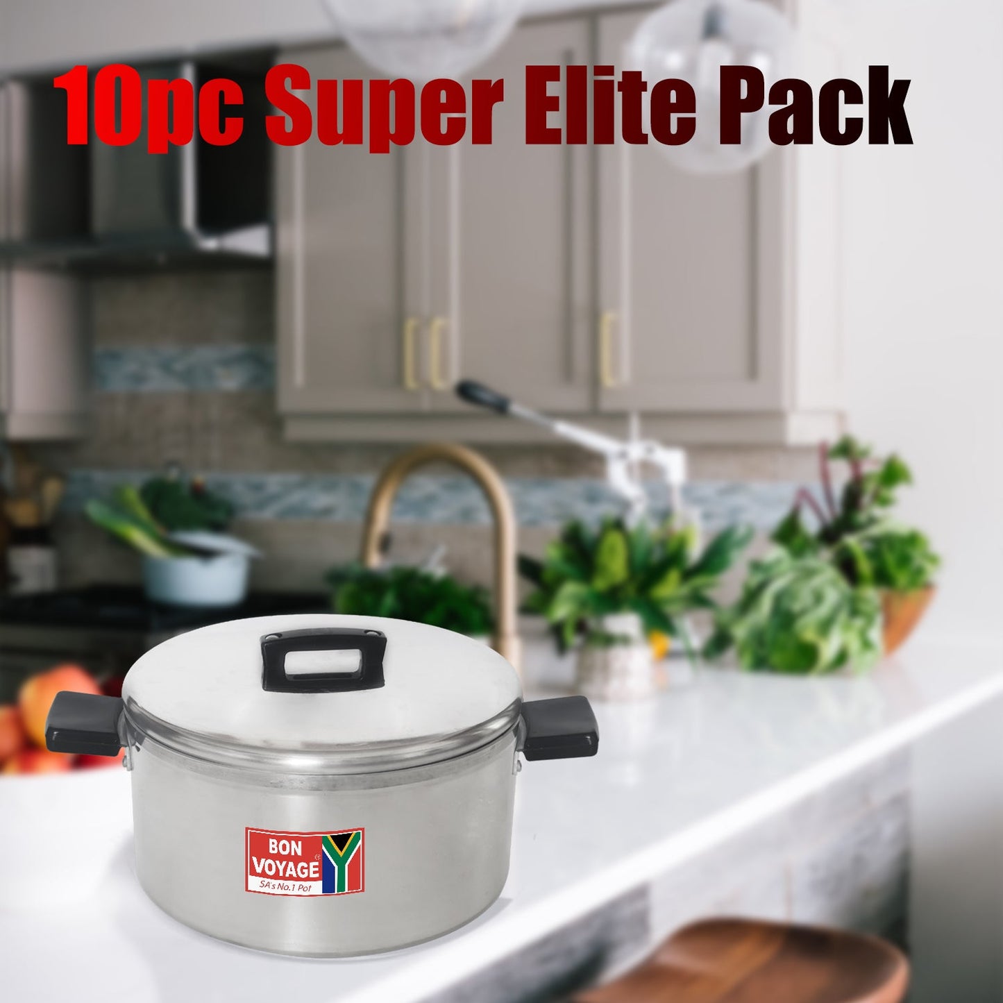 Bon Voyage 10 Piece Pots Set with Bakelite Handles