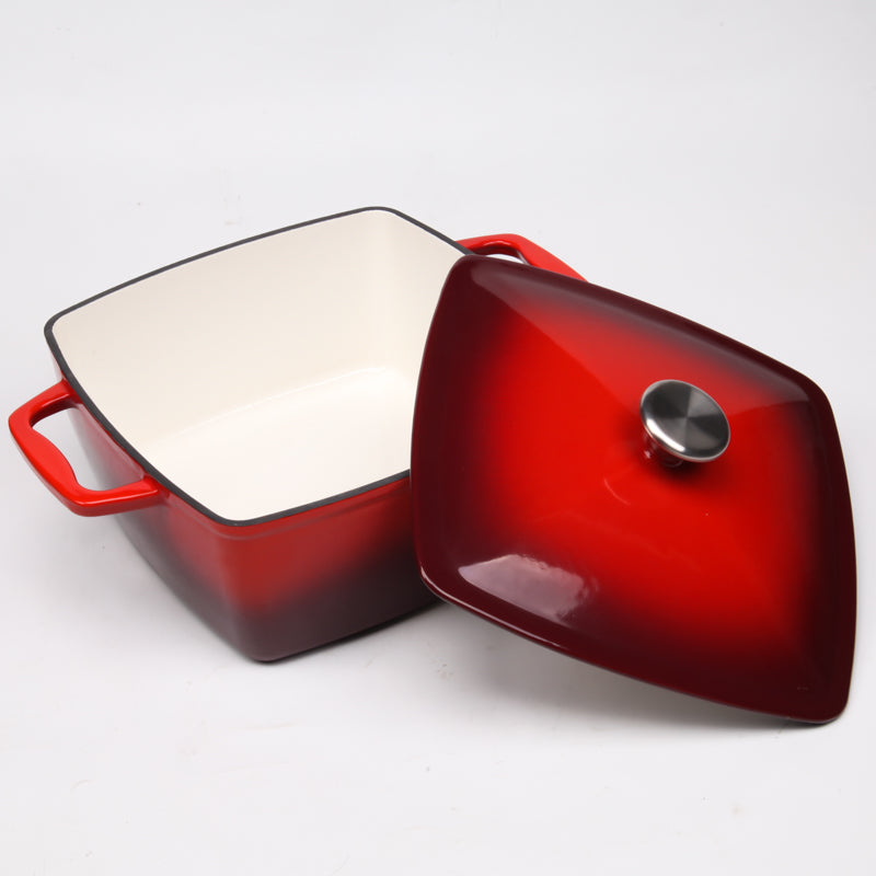 BV Cast Iron Rectangular Casserole Pot 24cm