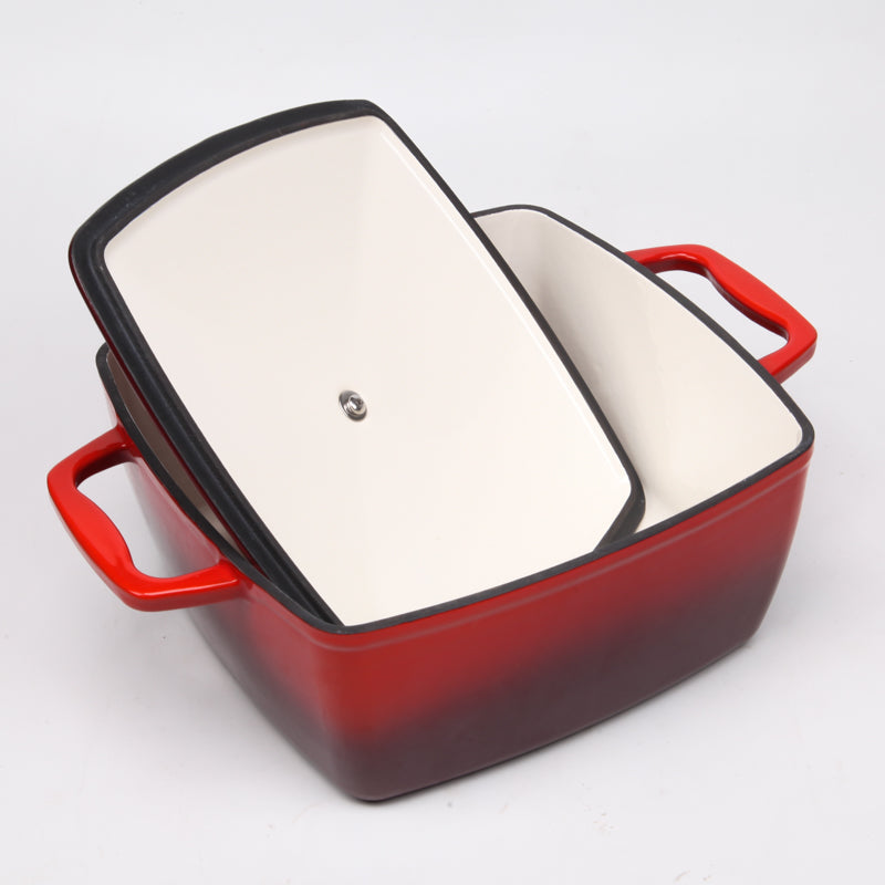 BV Cast Iron Rectangular Casserole Pot 24cm