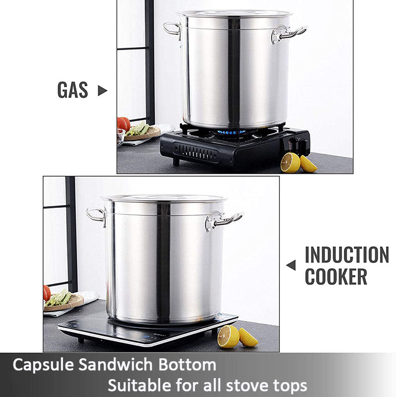 Capsule Sandwich Bottom Stainless Steel Stockpot (ST25) Stock Pot