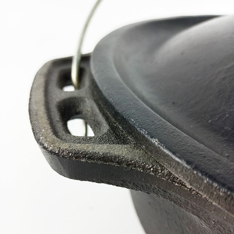 Bon Voyage Cast Iron Flat Bottom Potjie Dutch Oven Pot