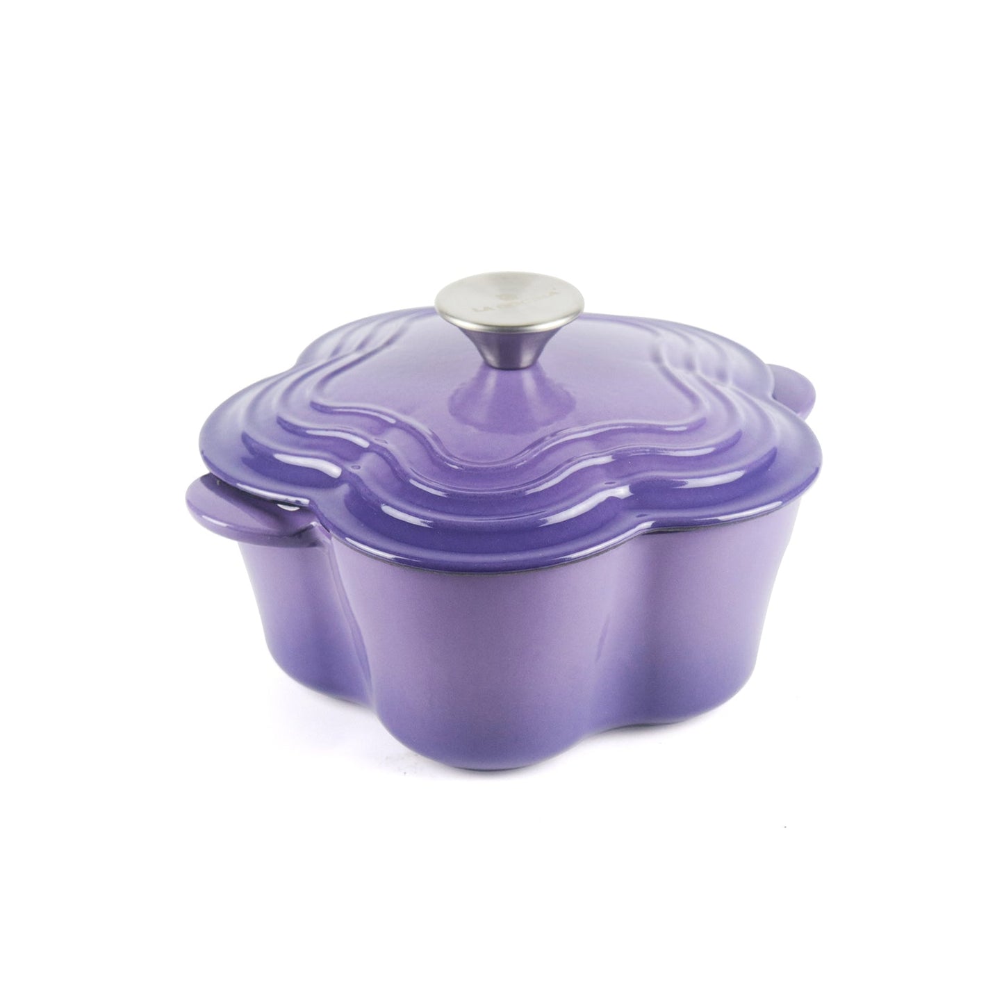 La Cocina 2QT 2-Litre Jacaranda Love Cast Iron 20cm Enamelled Casserole Pot