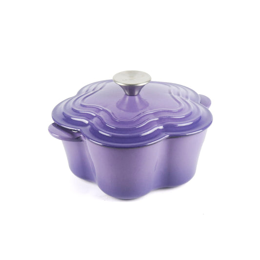 La Cocina 2QT 2-Litre Jacaranda Love Cast Iron 20cm Enamelled Casserole Pot