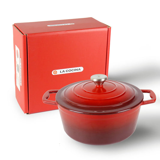 La Cocina Cast Iron Round Casserole 25cm 4.7L (one pot only)