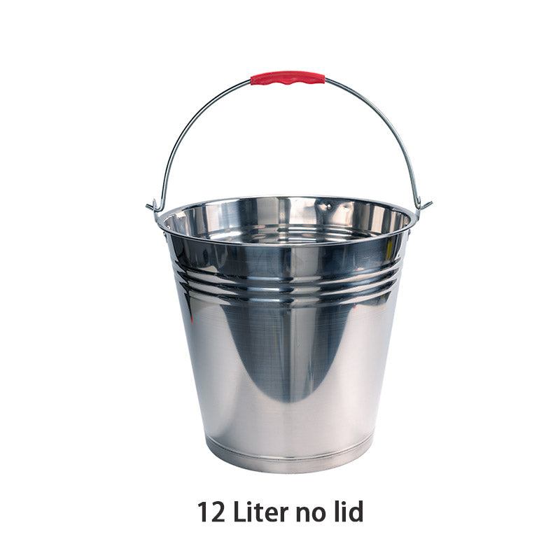 Stainless Steel Utility Bucket, Pail with Carry Handle