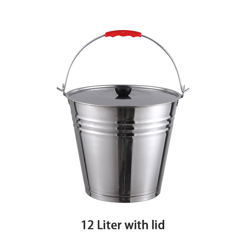 Stainless Steel Utility Bucket, Pail with Carry Handle