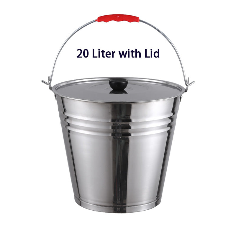 Stainless Steel Utility Bucket, Pail with Carry Handle