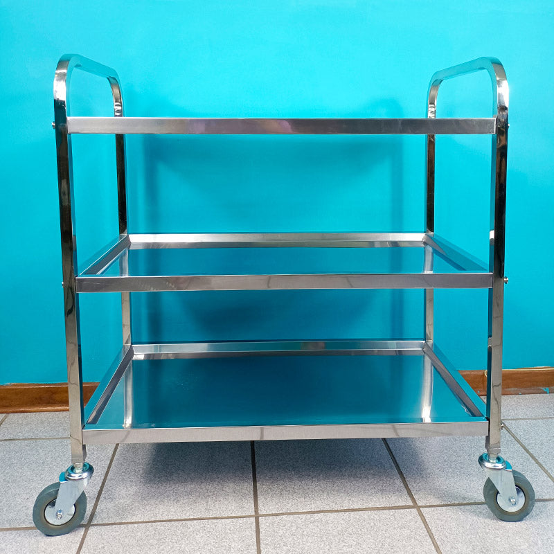 Stainless Steel 3 Tier Trolley, Utility Cart