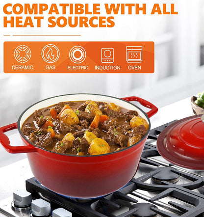 La Cocina Cast Iron Round Casserole 25cm 4.7L (one pot only)