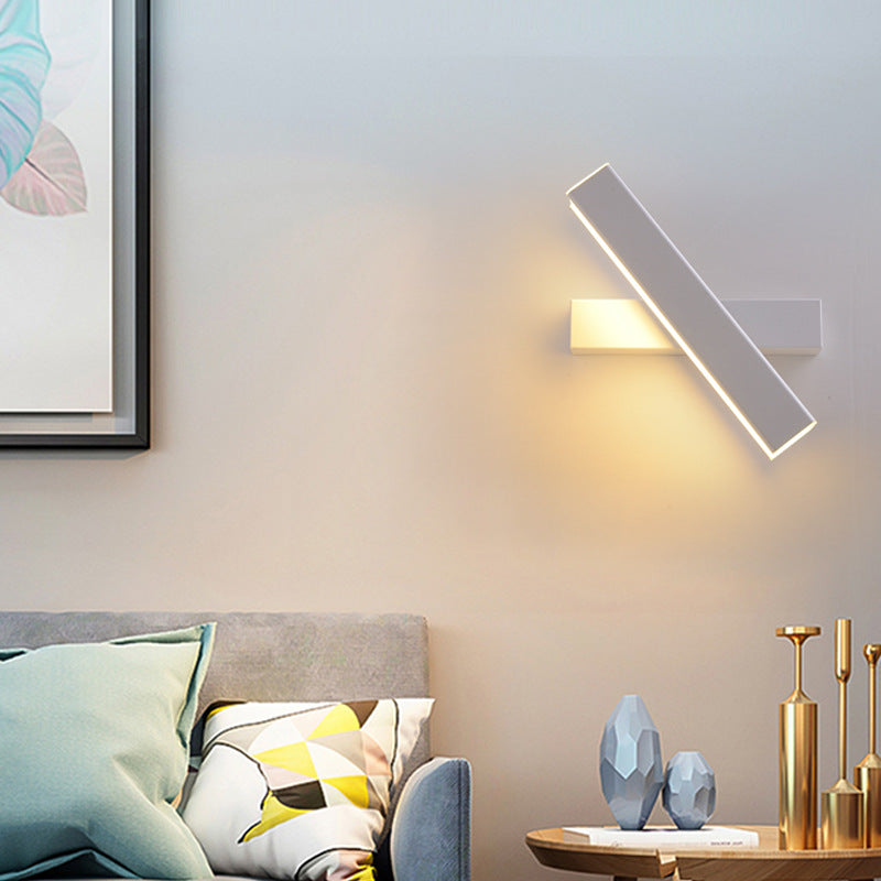 White Rotatable Bedside Wall Lamp