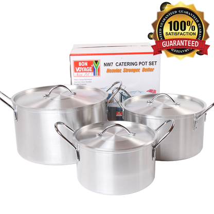 Bon Voyage Heavy Duty Catering Pots Stew Pan Stockpot Set NC3