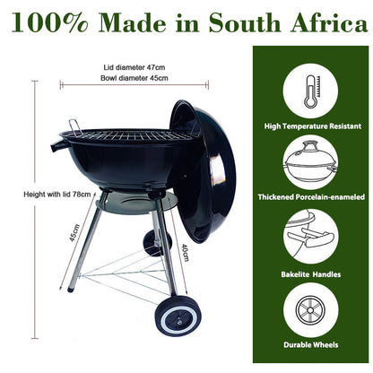 Kettle Braai 18inch (47cm) Medium Portable