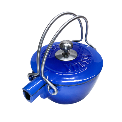 French Cast Iron Teapot Tea Pot Kettle 1150ml with FREE Strainer