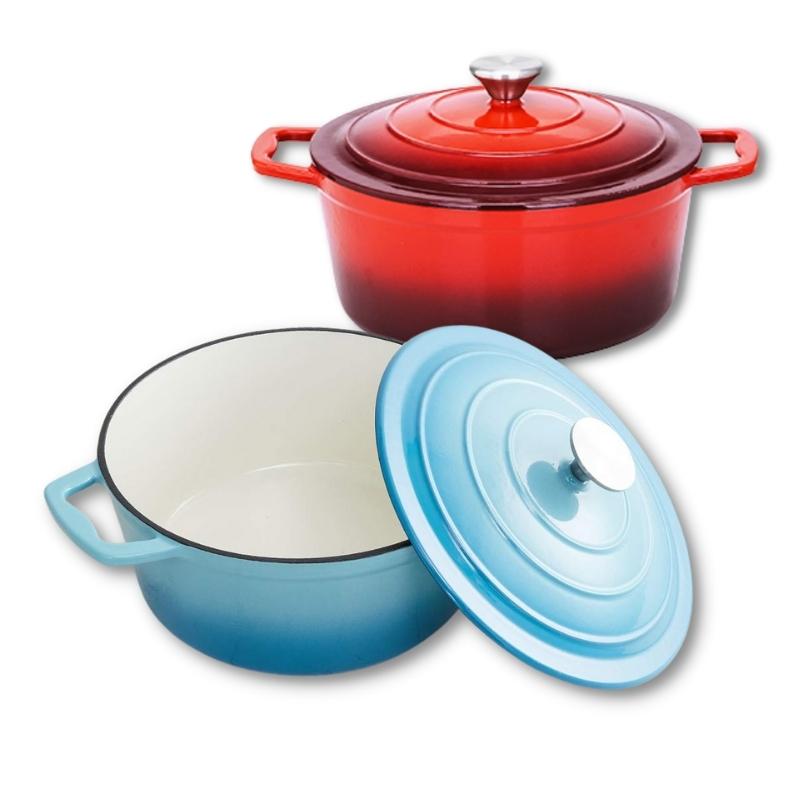 La Cocina Cast Iron Round Casserole 25cm 4.7L (one pot only)