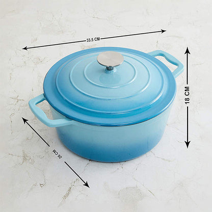 La Cocina Cast Iron Round Casserole 25cm 4.7L (one pot only)