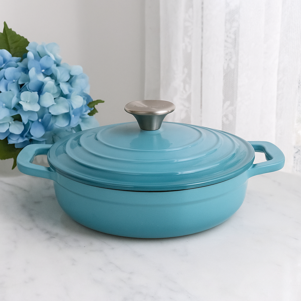 La Cocina Cast Iron Shallow Casserole 22cm 1.9L (one pot only)