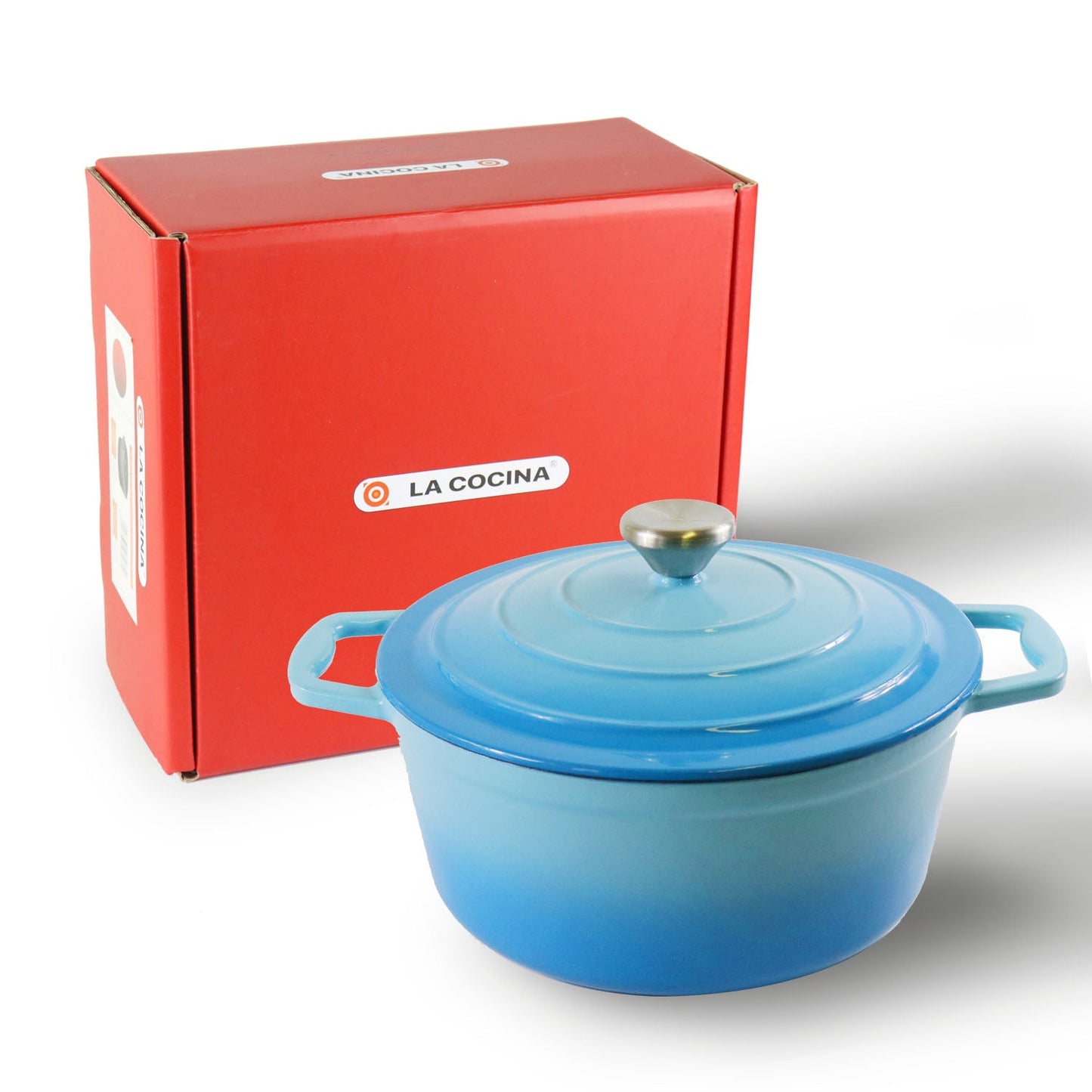 La Cocina Cast Iron Round Casserole 25cm 4.7L (one pot only)