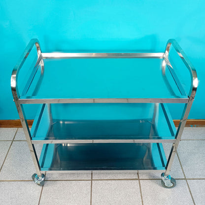 Stainless Steel 3 Tier Trolley, Utility Cart